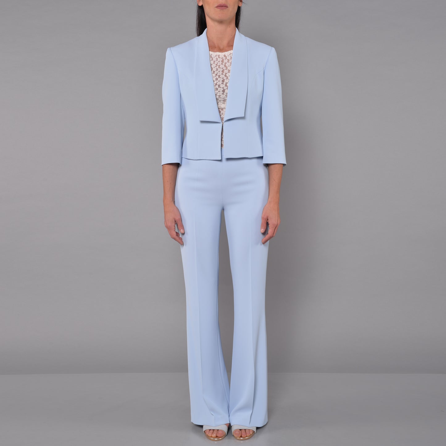 Bolero Collo Smoking Cielo