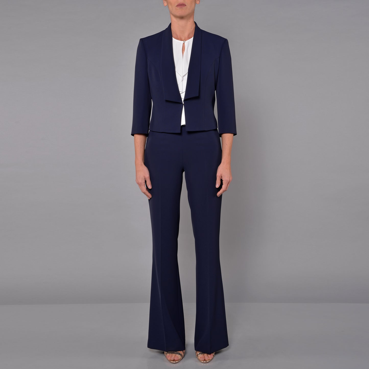 Blusa Con Volant Panna