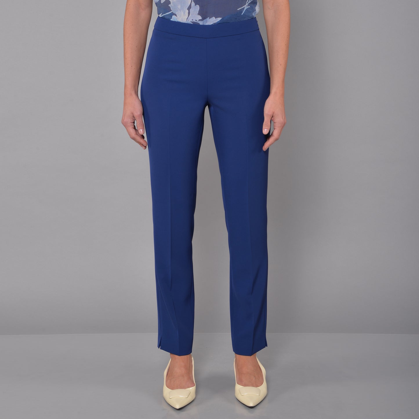 Cosmo Blue Side Zip Trousers