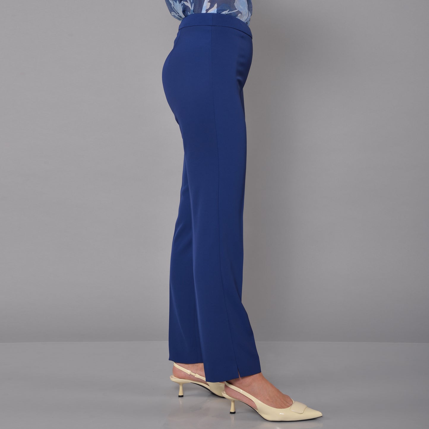 Cosmo Blue Side Zip Trousers