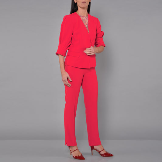 Pantaloni Zip sul Fianco Fragola