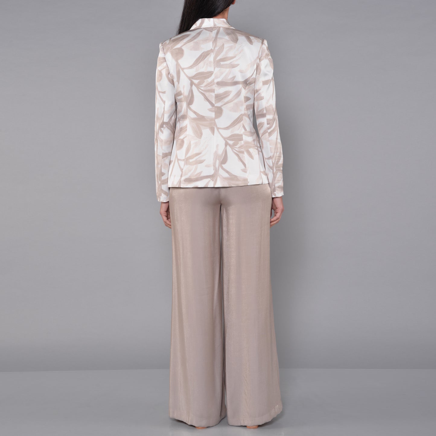 Wide-Leg Trousers in Rope Lurex Viscose Satin