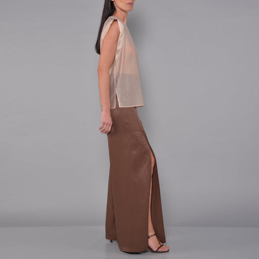 Pantaloni con Spacchi Cioccolato