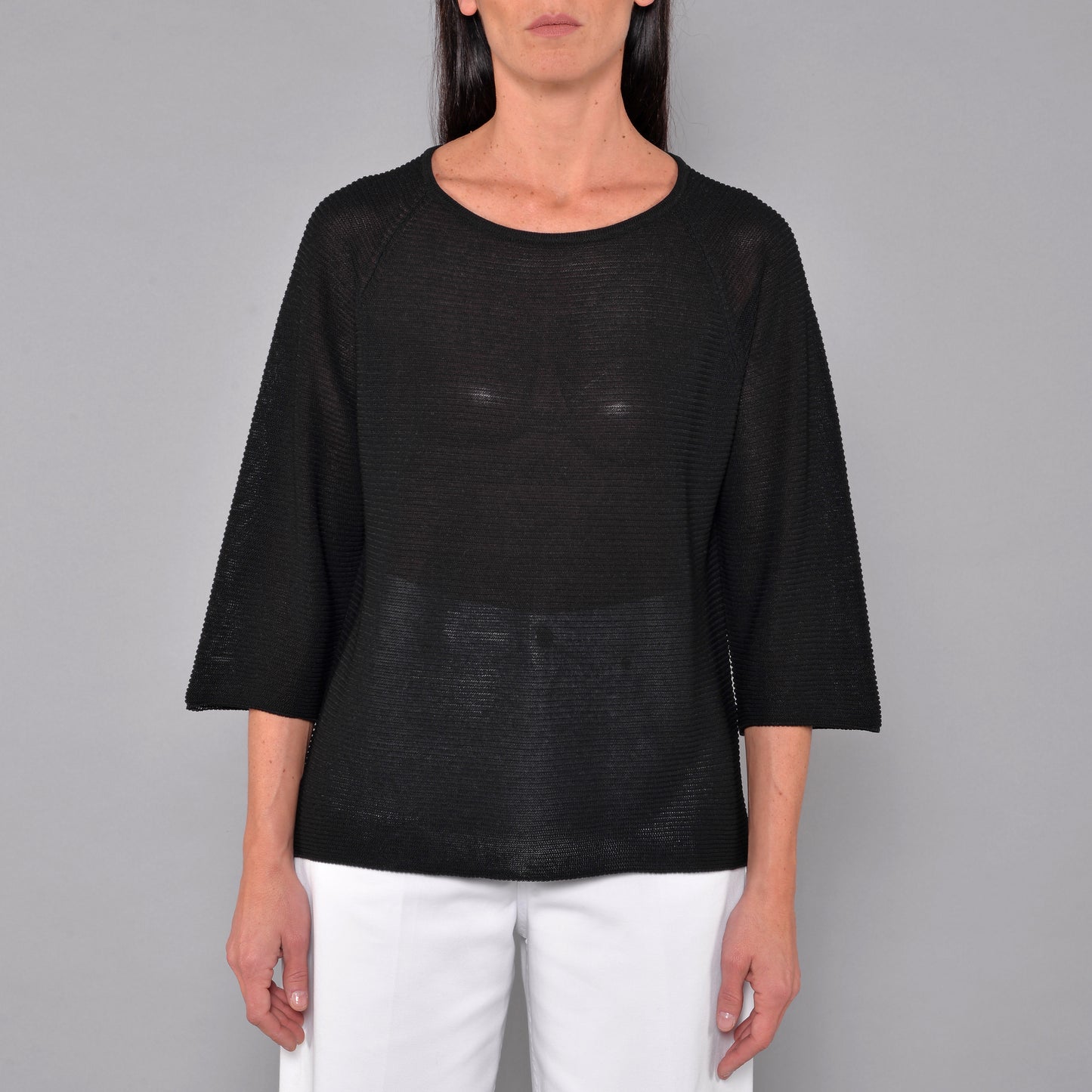 Maglia Manica Raglan Nero