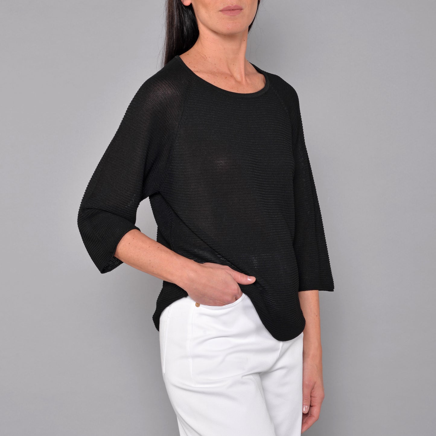 Maglia Manica Raglan Nero