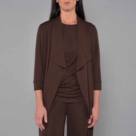 Cardigan Jersey Crepe Cioccolato