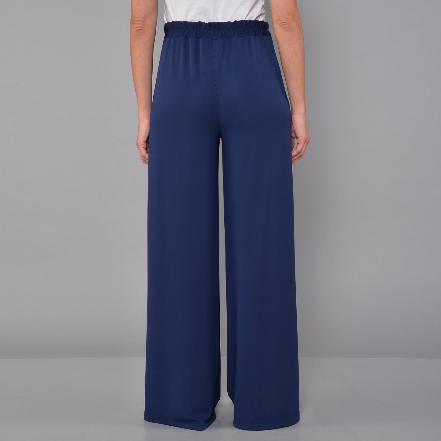 Pantaloni Jersey Crepe Blu