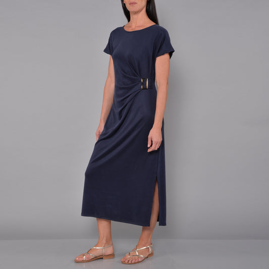 Abito in Jersey con Fibbia Blu