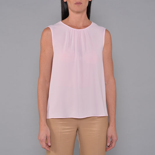 Top con Arricci Rosa Petalo