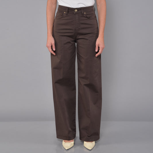 Pantaloni Gamba Larga PPT Cioccolato