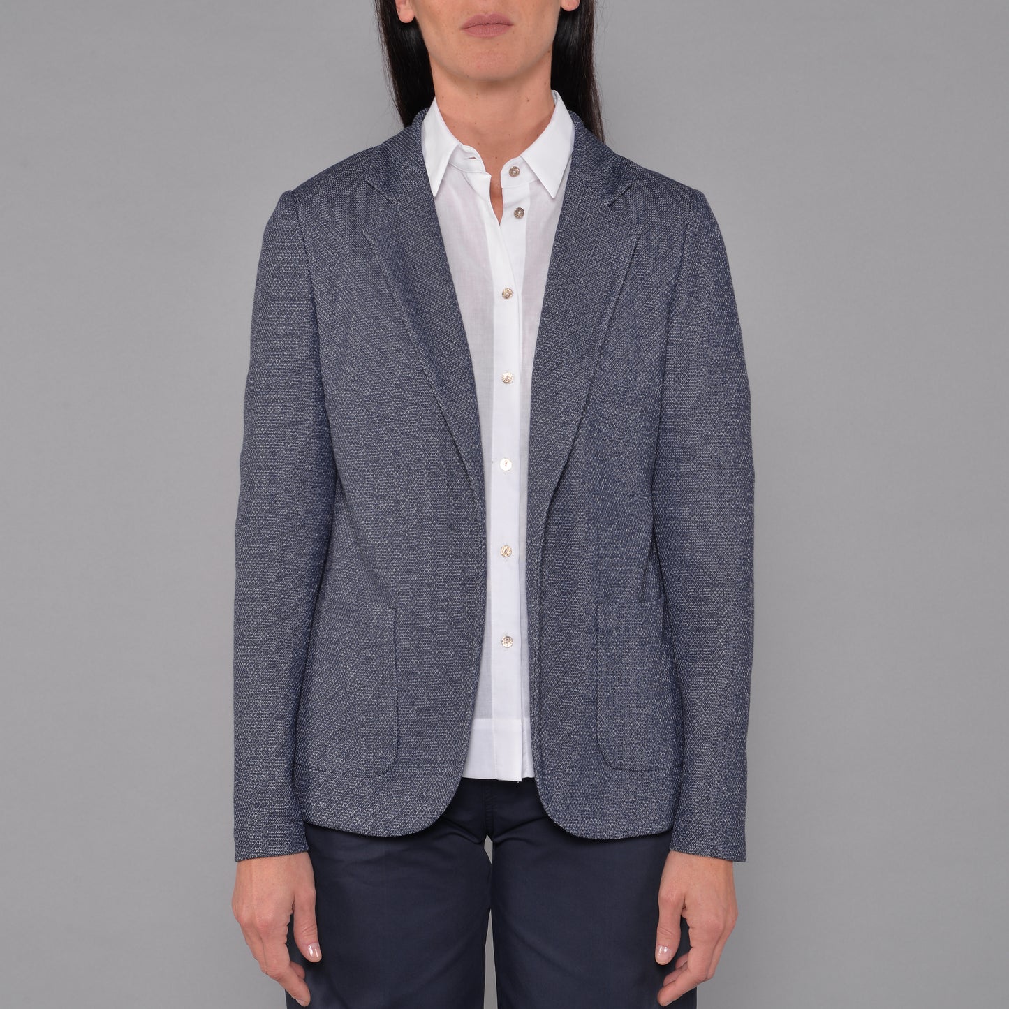 Jacke Pullover Blau Denim