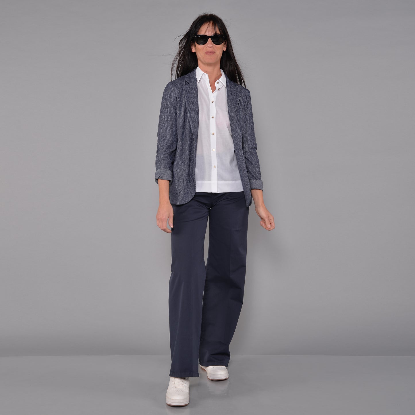 Jacke Pullover Blau Denim