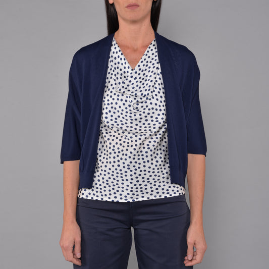 Cardigan in Viscosa Elasticizzata Blu