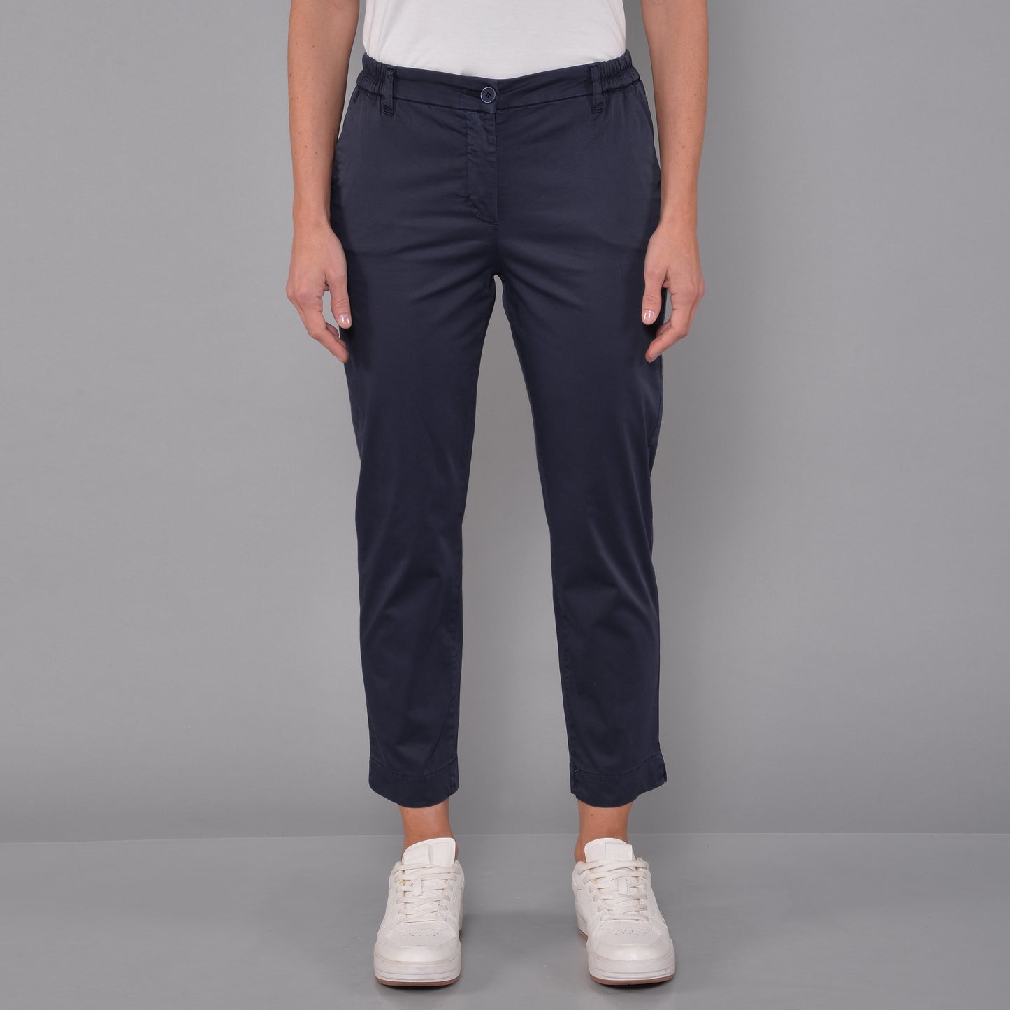 Pantaloni Cotone Rasato PPT Blu