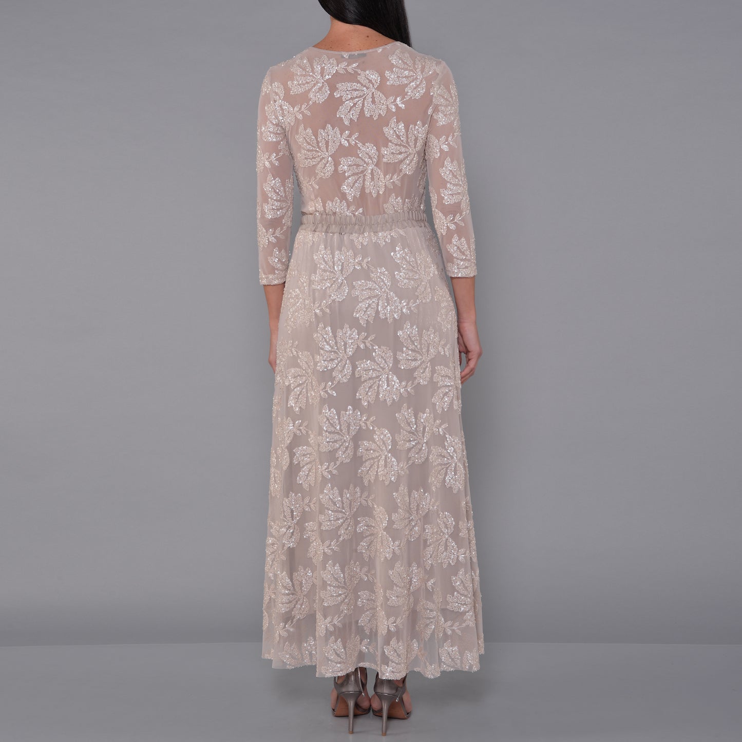 Ecru Sequin Tulle Skirt