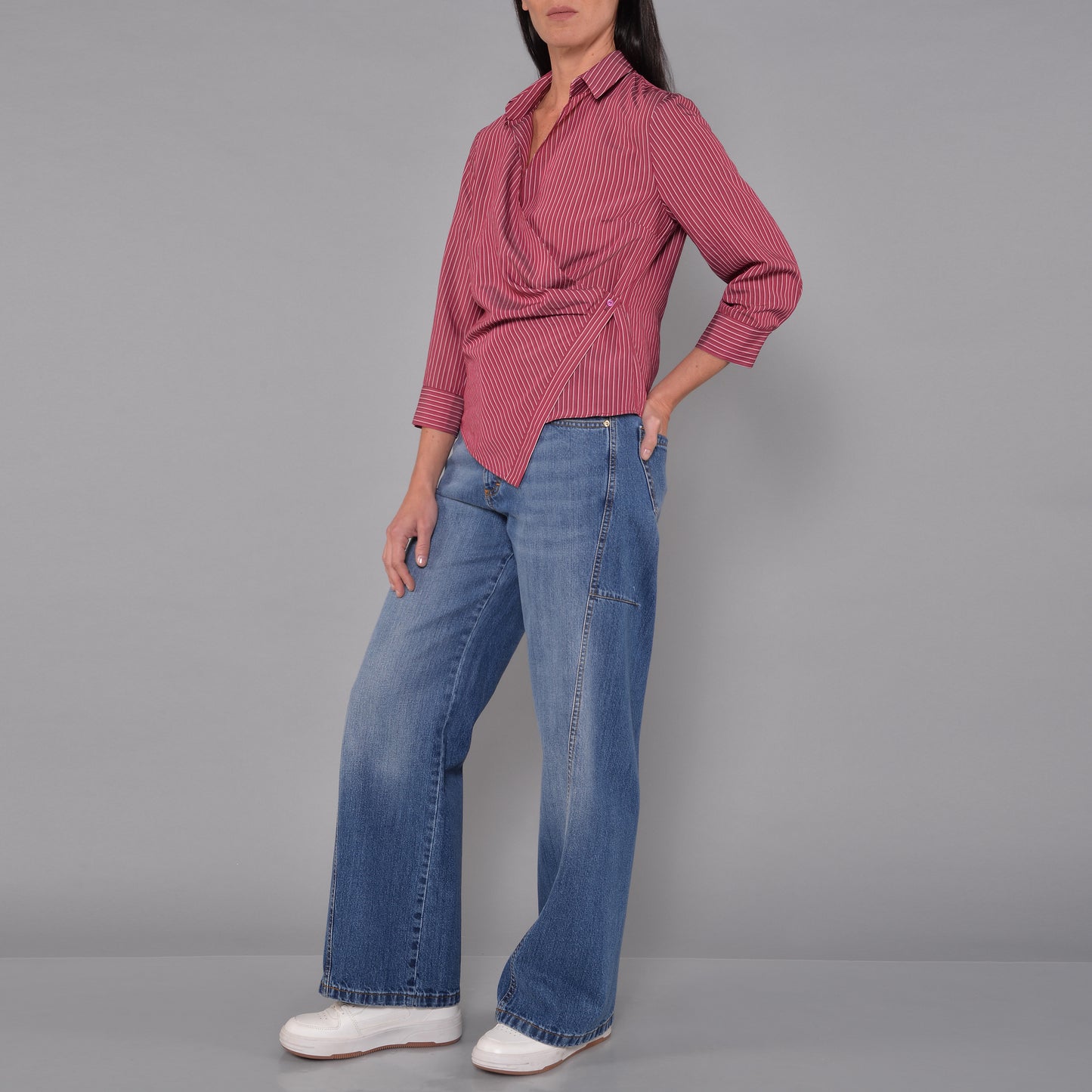 Camicia Asimmetrica Riga Bacca