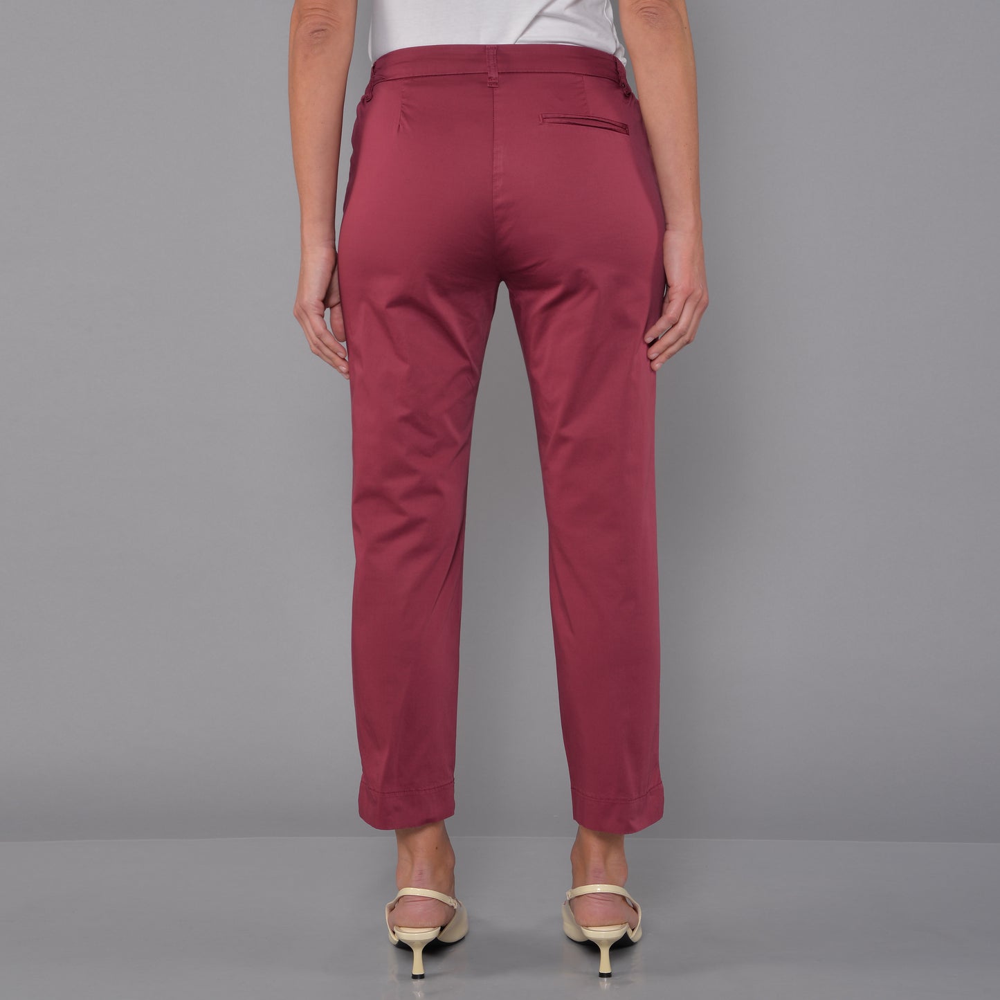 Shaved Cotton Trousers PPT Berry