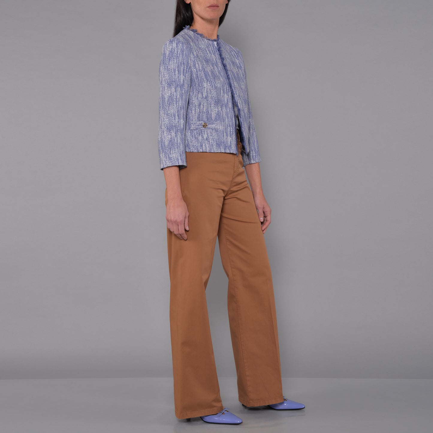 Pantaloni Gamba Larga PPT Caramello