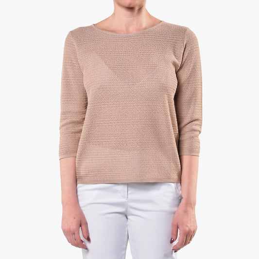 Maglia Girocollo Microrete Khaki
