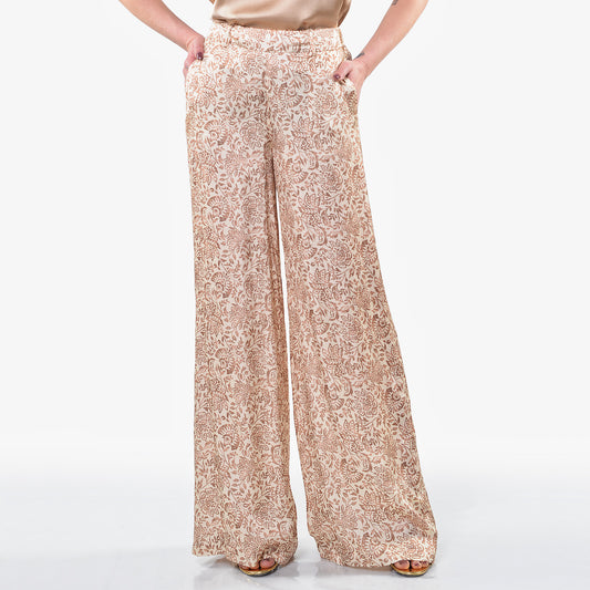 Pantaloni Fantasia Cachemire Khaki