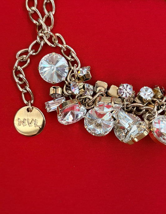 Collana con Cristalli Trasparenti