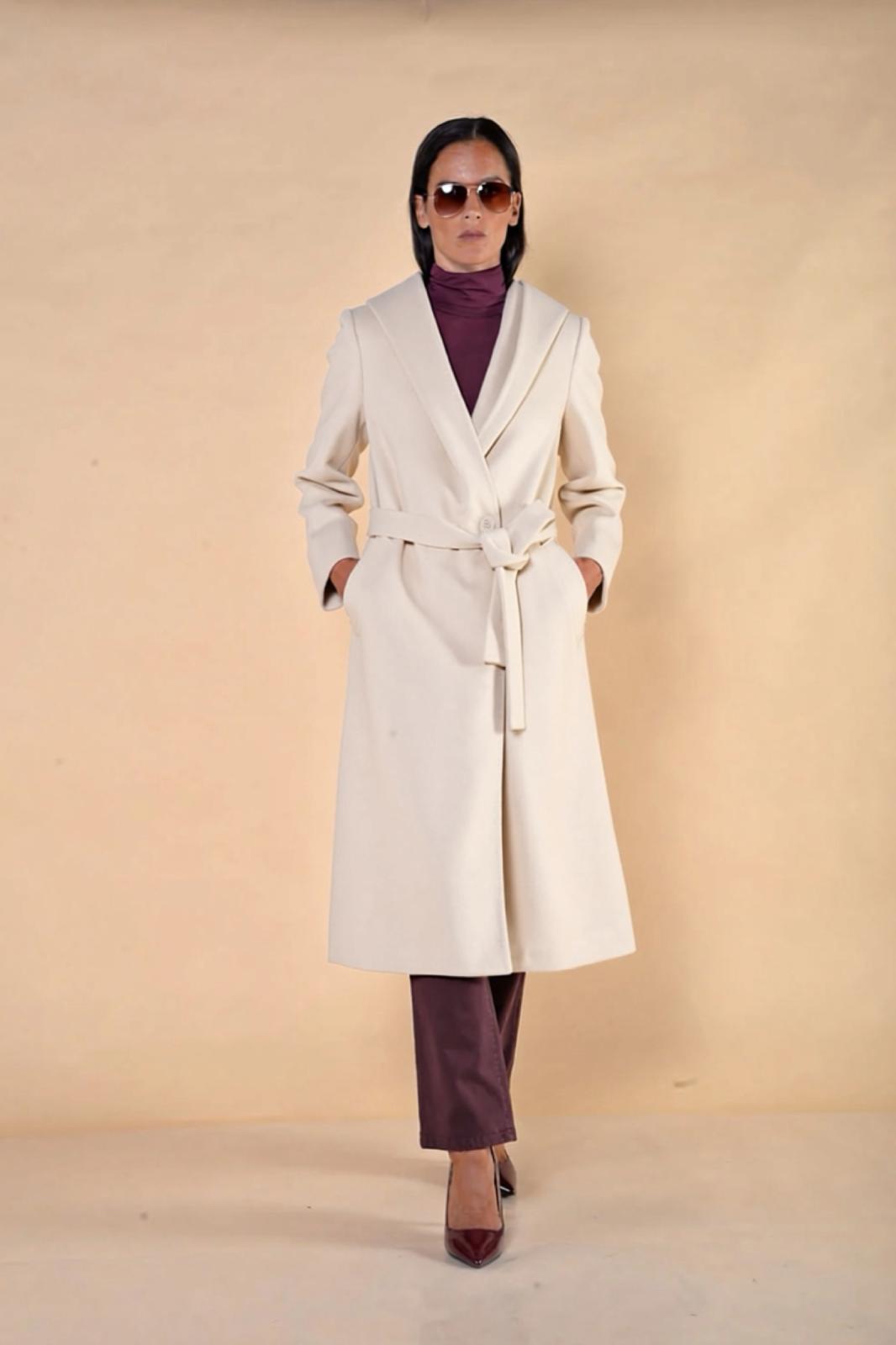 Cappotto Lungo Con Cappuccio Cashà