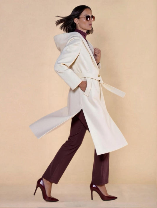 Cappotto Lungo Con Cappuccio Cashà