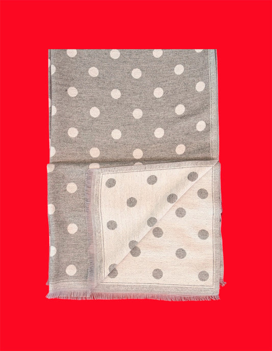 Sciarpa Pois Grigia