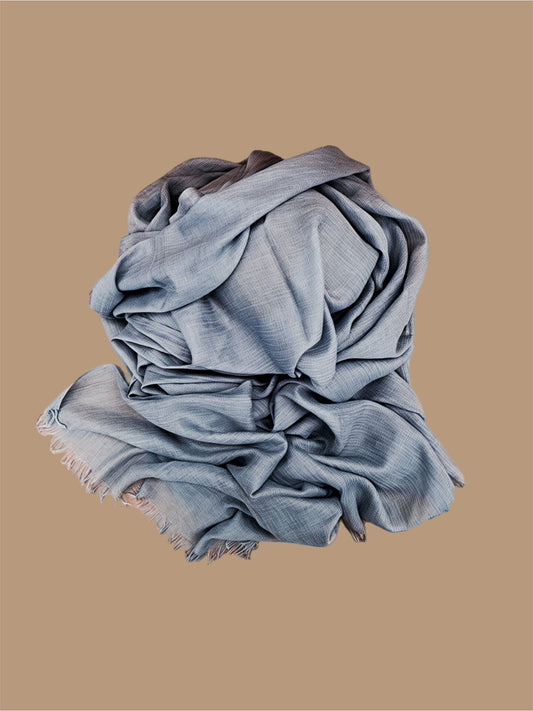 Schal aus Baumwoll-Modal, denimblau