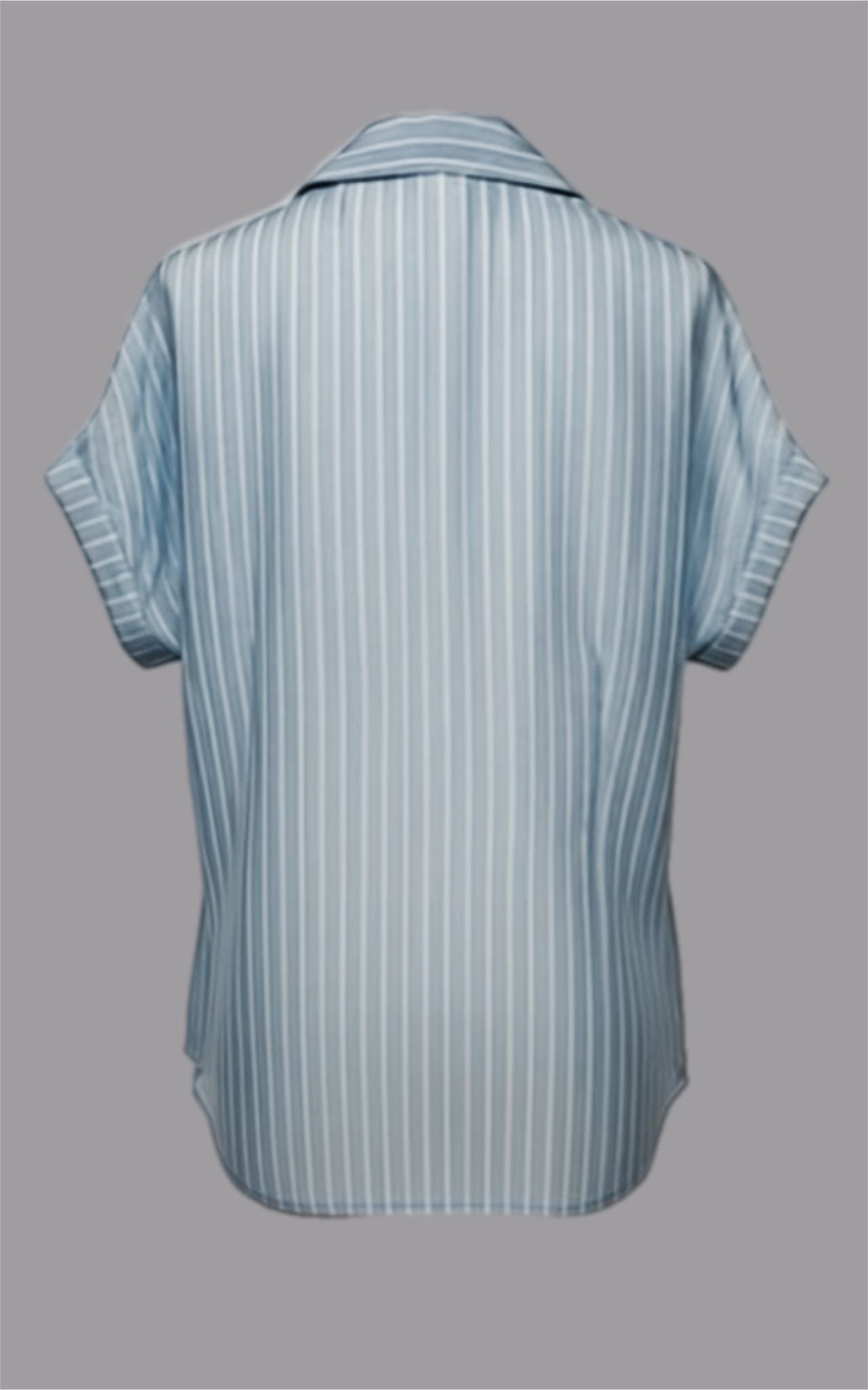 Camicia Celeste a Righe con Nodo