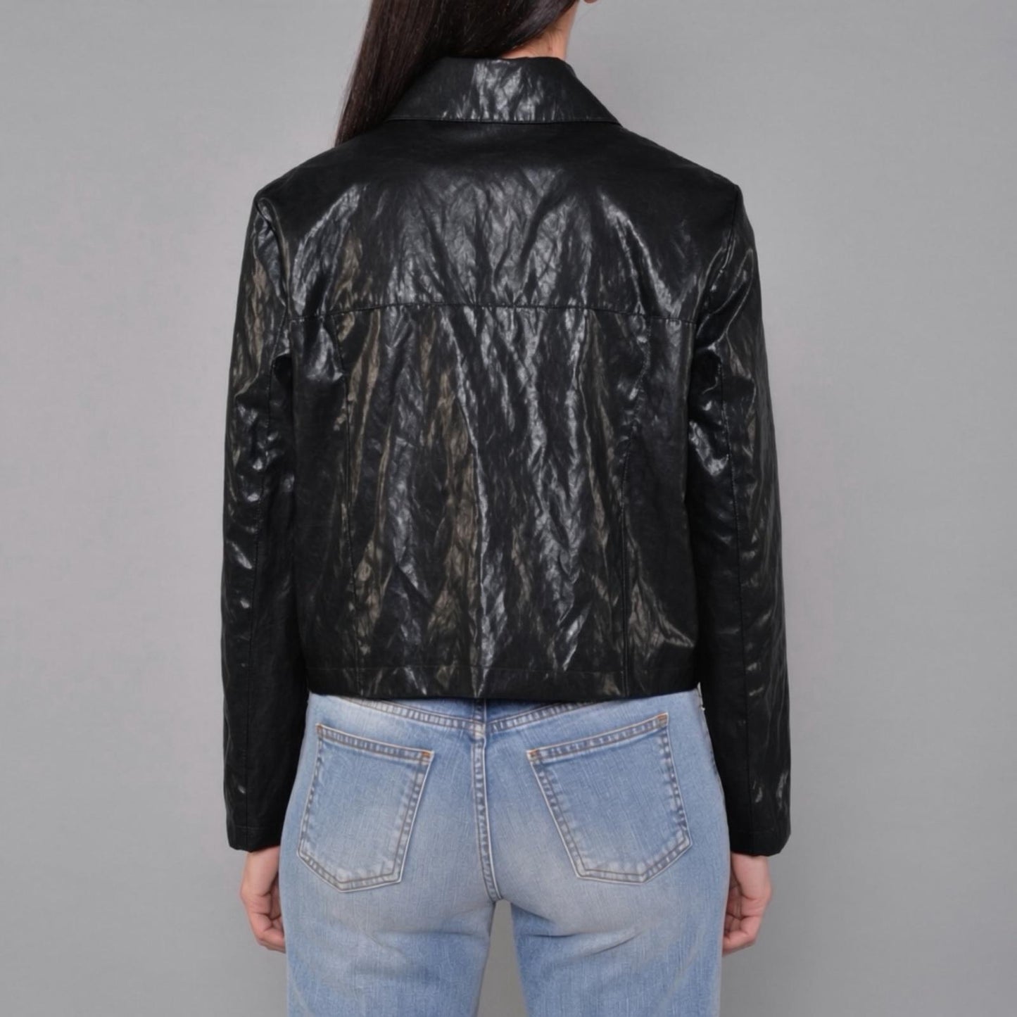 Giacca in Ecopelle Nero