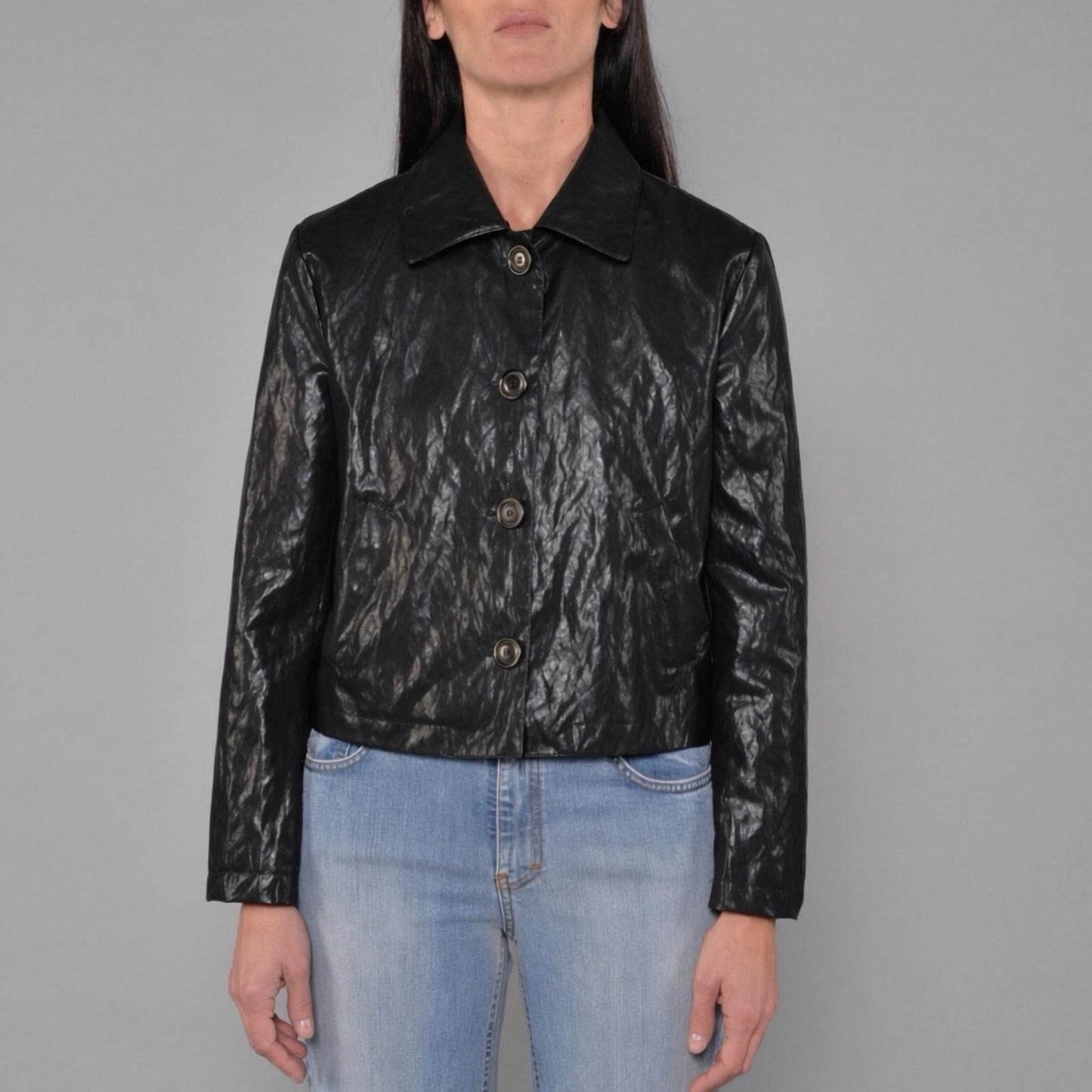Giacca in Ecopelle Nero