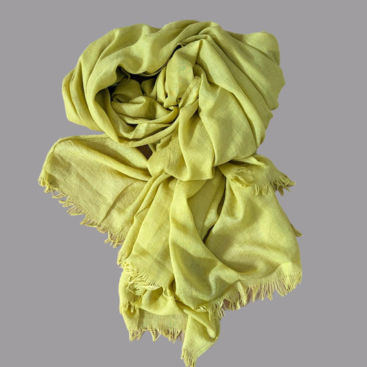 Schal aus Baumwoll-Modal in Limette
