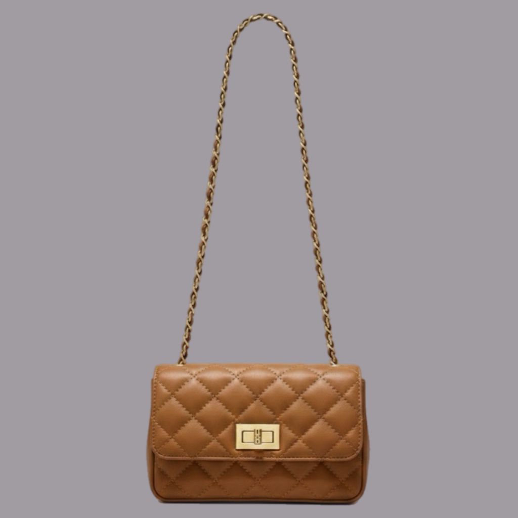 Gesteppte Ledertasche