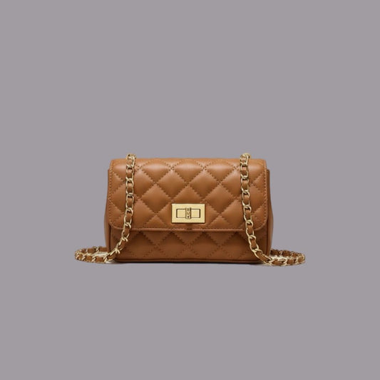 Gesteppte Ledertasche