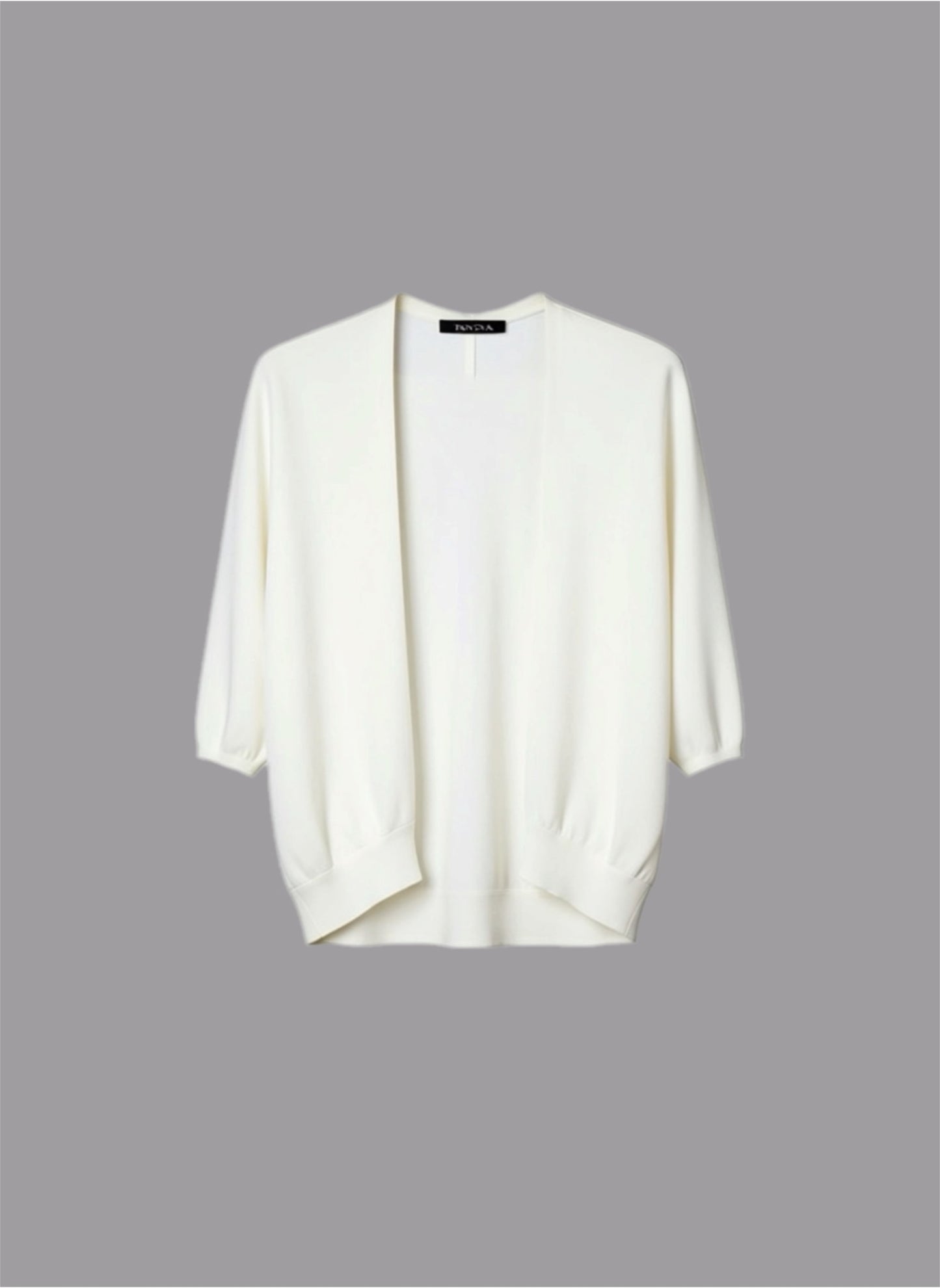 White Stretch Viscose Cardigan